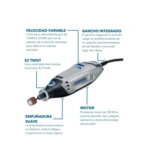 SET DREMEL 3000 JC 130W + 15 ACCESORIOS + ESTUCHE