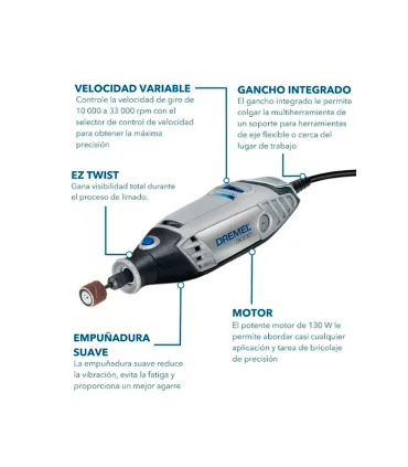 SET DREMEL 3000 JC 130W + 15 ACCESORIOS + ESTUCHE