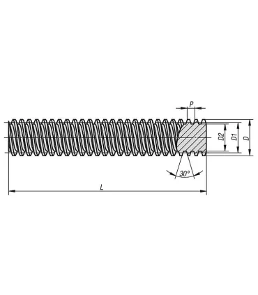 BARRA HUSILLO DIN103 TR-16x4x3000 DCHA