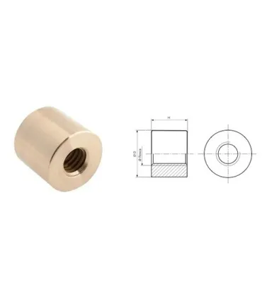 TUERCA BRONCE CIL.LISA LR-20x4 DCHA