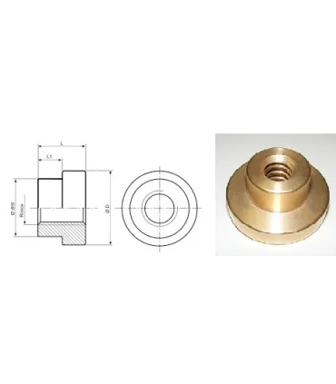 TUERCA BRONCE VALONA VR-24x5 40/49x22x32mm