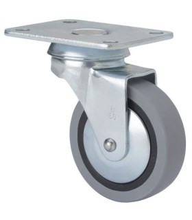 RUEDA GIRAT. 10BSR40-PGI40 GOMA GRIS ALEX 1-0216