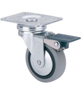 RUEDA GIRAT. PLETINA+ FRENO Ø40MM 1-0547 17Kg