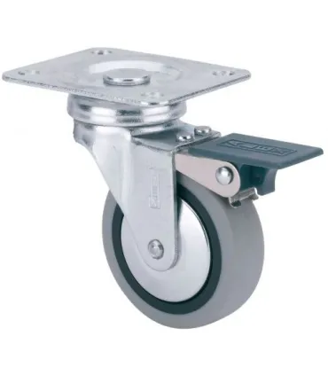 RUEDA GIRAT. PLETINA+ FRENO Ø50MM 1-0548 22Kg