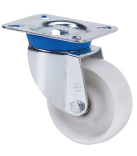 RUEDA GIRAT. NYLON BLANCO 125mm ALEX 2-0021 350kg