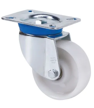 RUEDA GIRAT. NYLON BLANCO 125mm ALEX 2-0021 350kg