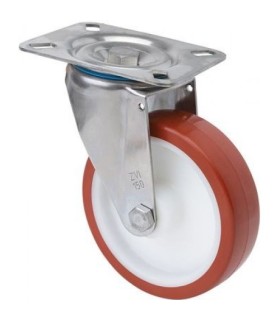 RUEDA GIRAT. 10ZVI100-POL POLIURET.INOX ALEX 2-2418