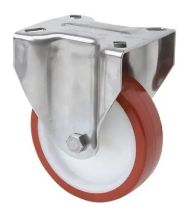 RUEDA FIJA 17ZVI100-POL POLIURET. INOX ALEX 2-2424