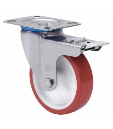 RUEDA GIRAT. 10ZVLIFD80-POL INOX FRENO ALEX 2-2428