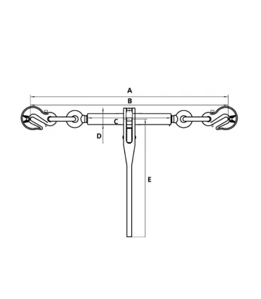 TENSOR CADENA G.80 - 8mm CON 2 GANCHOS