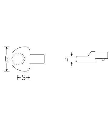 BOCA ABIERTA INSERTABLE LL.DINAMOMETRICA 14x18 13mm