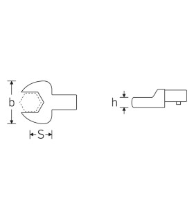BOCA ABIERTA INSERTABLE LL.DINAMOMETRICA 14x18 30mm