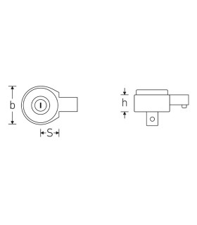 CARRACA ACOPLABLE 9x12 CUADRADILLO 1/2" 735/10