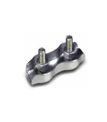SUJETACABLE PLANO DOBLE ZINC SPD306 Ø 6mm