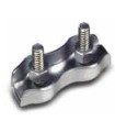 SUJETACABLE PLANO DOBLE ZINC SPD306 Ø 6mm