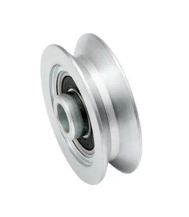 POLEA RUEDA GUIA PUERTA C/ROD 100X26 E-16 Canal Angular "V"