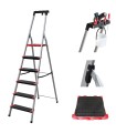 ESCALERA ALUMINIO TIJERA 6 peld. + bandeja