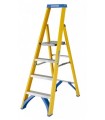 ESCALERA FIBRA VIDRIO 4 PELDAÑOS TIJERA