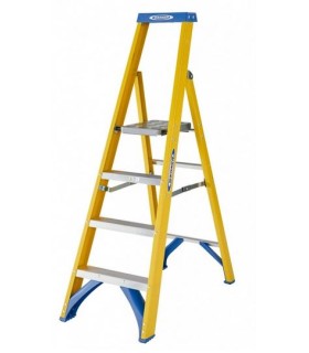 ESCALERA FIBRA VIDRIO 5 PELDAÑOS TIJERA