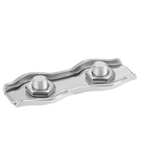 SUJETACABLES PLANO DOBLE INOX 316 Ø 4 mm