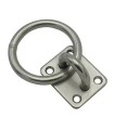 ANILLA DOBLE C/PLACA FIJACION INOX 316  6mm 4 Taladros