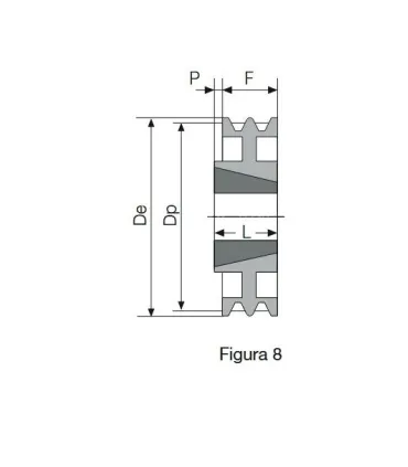 POLEA TAPER 140 1 CANAL SPZ (1610)