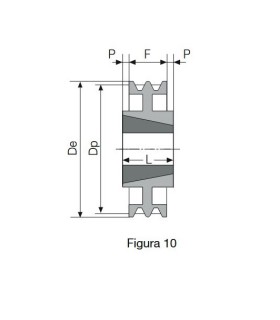 POLEA TAPER 150 1 CANAL SPB (1610)