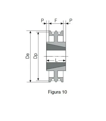 POLEA TAPER 150 1 CANAL SPB (1610)