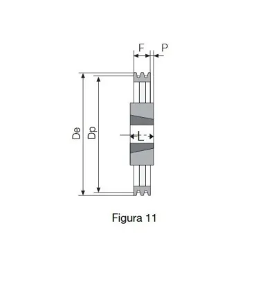 POLEA TAPER 355 2 CANALES SPB (3020)
