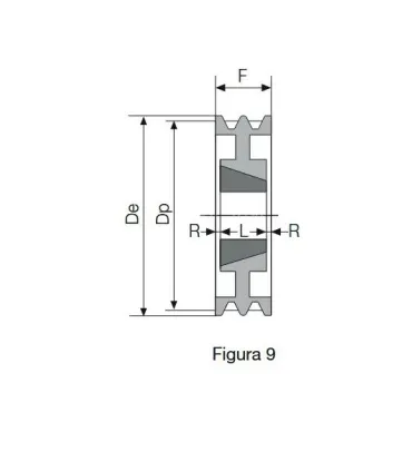 POLEA TAPER 400 8 CANALES SPC (4545)