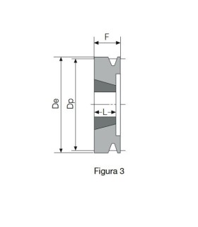 POLEA TAPER 60 2 CANALES SPZ (1108)