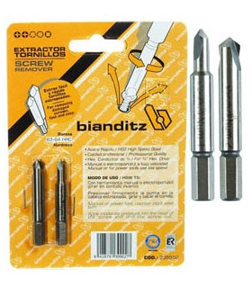 EXTRACTOR SACA TORNILLOS CAB.DESTORNILLADOR (BLISTER 2 UDS.)