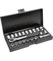 ESTUCHE LLAVES CARRACA HUECAS 1/4 Y 3/8 GEAR HASTA 19mm