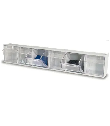 CONTENEDOR BASCULANTE 6 CAJONES GRIS