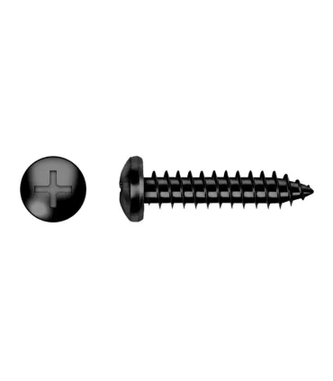 Ø 3,5x9,5 TORN. ALOMADO PHILLIPS DIN 7981 ZINCADO NEGRO