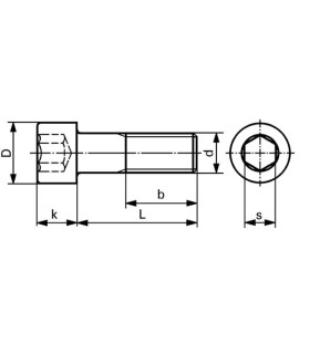 M18X180 TORNILLO ALLEN DIN 912 12.9 NEGRO