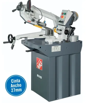 SIERRA CINTA MG Mod. CY-210-M TRIFASICA 380V Manual, Giro 45º, Capacidad Ø160mm