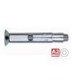 ANCLAJE BRIC INOX-A2 8 CORTO, TORN.C/PLANA 7991 M6x45
