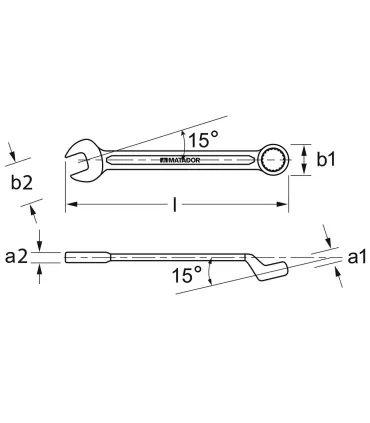 LLAVE COMBINADA DIN3113B CODO 60mm