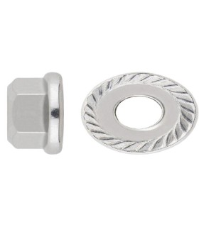 TUERCA CON ARANDELA DIN6923 INOX-A2 M4 GRAFILADA