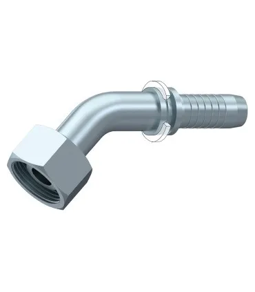 HEMBRA GIRATORIA 45º MÉTRICA CONO24º/60º  Ø 12L  M18X1.5 DN 3/8"