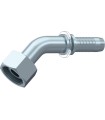 HEMBRA GIRATORIA 45º MÉTRICA CONO24º/60º  Ø 18L  M26X1.5 DN 5/8"