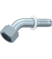 HEMBRA GIRATORIA ORFS 45° ASIENTO PLANO 9/16" 18H UNF DN 1/4"