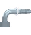 HEMBRA GIRATORIA MÉTRICA 90° CONO24° +JUNTA INTERLOCK M36X2 DN 3/4"