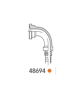 INTERLOCK BRIDA CAT 1 1/2" Ø63,5 CODO 90° DN 1"1/2