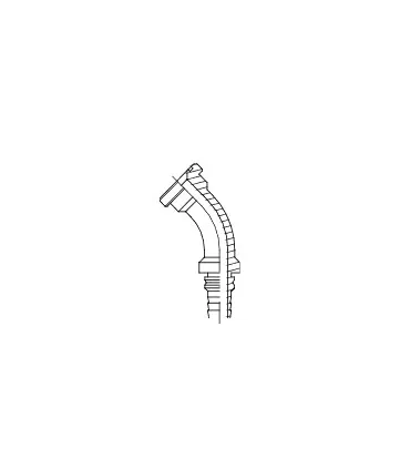 INTERLOCK BRID CAT 1 1/4" Ø54 CODO 45° DIN 1 1/4"