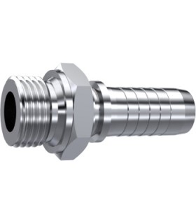 MACHO CIL. ASIENTO PLANO INOX 3/8" BSP DN 5/16"