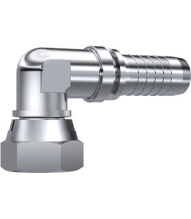 HEMBRA GIRATORIA  90° COMPACTA CONO 60° INOX 3/8" BSP DN 3/8"