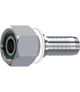 HEMBRA GIRATORIA RECTA MÉTRICA C/JUNTA TÓRICA -INOX Ø 10 S M18X1.5 DN 1/4"