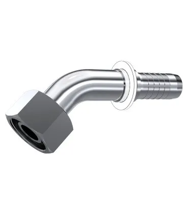 HEMBRA GIRATORIA MÉTRICA 45° C/JUNTA TÓRICA INOX Ø 10 L M16X1.5 DN 3/8"